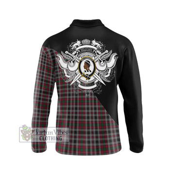 Borthwick Tartan Long Sleeve Polo Shirt with Family Crest and Military Logo Style - Tartan Vibes Clothing