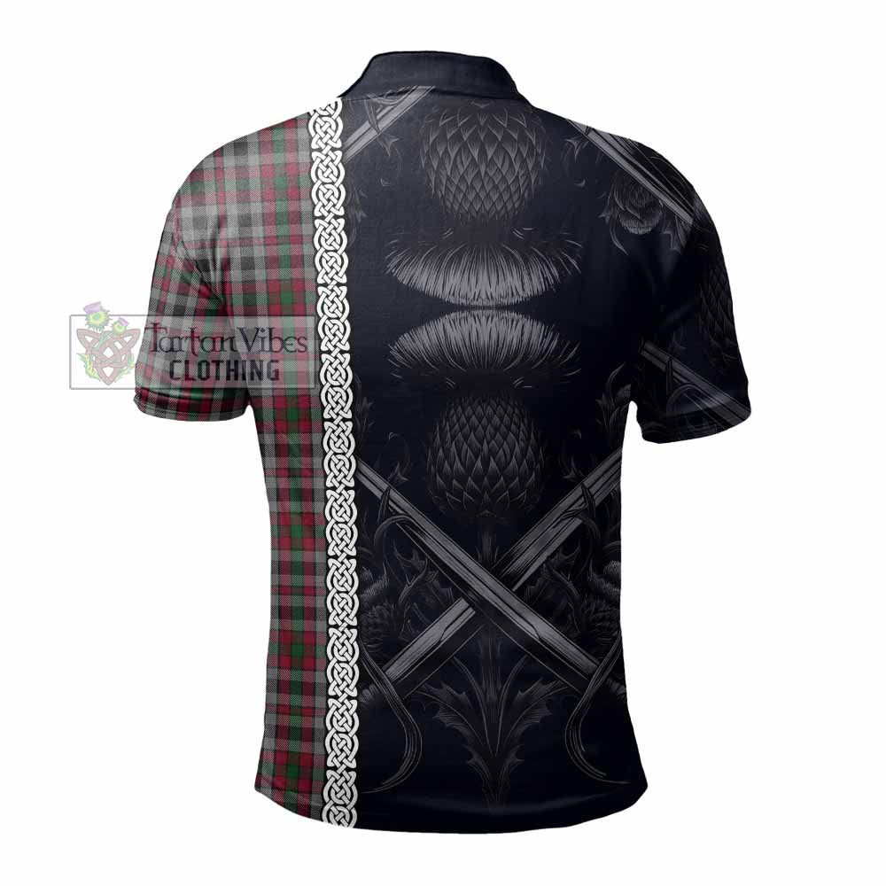 Borthwick Tartan Polo Shirt with Family Crest Cross Sword Thistle Celtic Vibes - Tartan Vibes Clothing