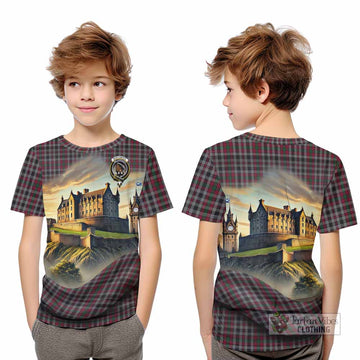 Tartan Vibes Clothing Borthwick Tartan Family Crest Kid T-Shirt with Scottish Ancient Castle Style