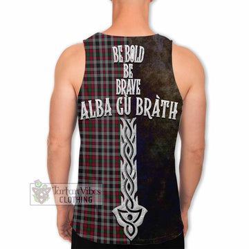 Tartan Vibes Clothing Borthwick Tartan Family Crest Men's Tank Top Alba Gu Brath Be Brave Lion Ancient Style