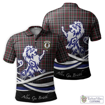 Borthwick Tartan Polo Shirt with Alba Gu Brath Regal Lion Emblem - Tartan Vibes Clothing