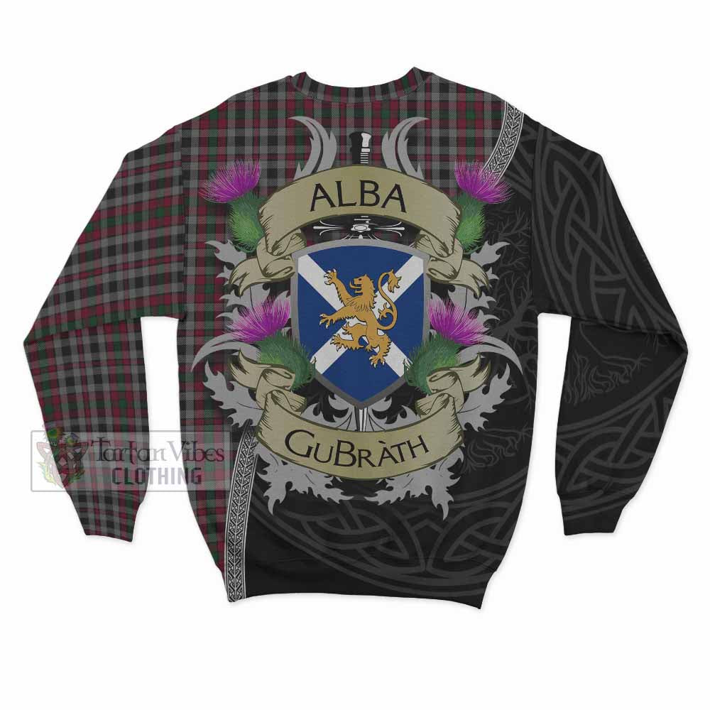 Tartan Vibes Clothing Borthwick Tartan Family Crest Sweatshirt Lion Rampant Royal Thistle Shield Celtic Inspired