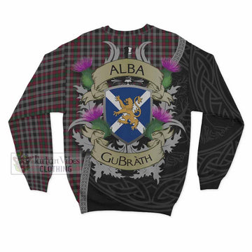 Tartan Vibes Clothing Borthwick Tartan Family Crest Sweatshirt Lion Rampant Royal Thistle Shield Celtic Inspired