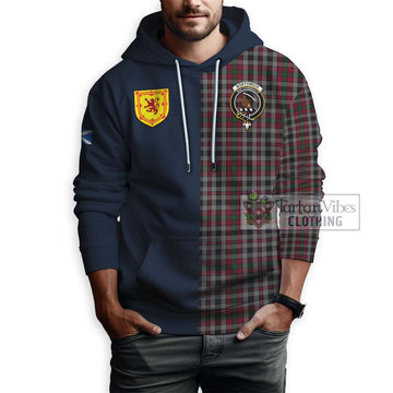 Borthwick Tartan Hoodie Alba with Scottish Lion Royal Arm Half Style - Tartan Vibes Clothing