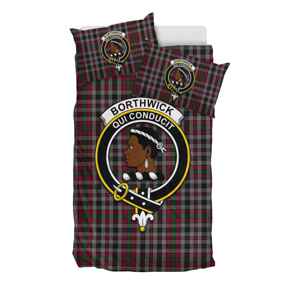 Borthwick Tartan Bedding Set with Family Crest - Tartan Vibes Clothing