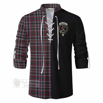 Borthwick Tartan Ghillie Kilt Shirt with Family Crest and Half Of Me Style - Tartan Vibes Clothing
