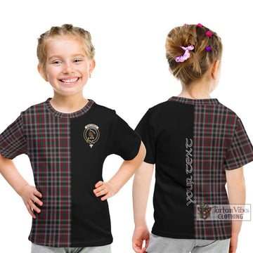 Borthwick Tartan Kid T-Shirt with Family Crest and Half Of Me Style - Tartan Vibes Clothing