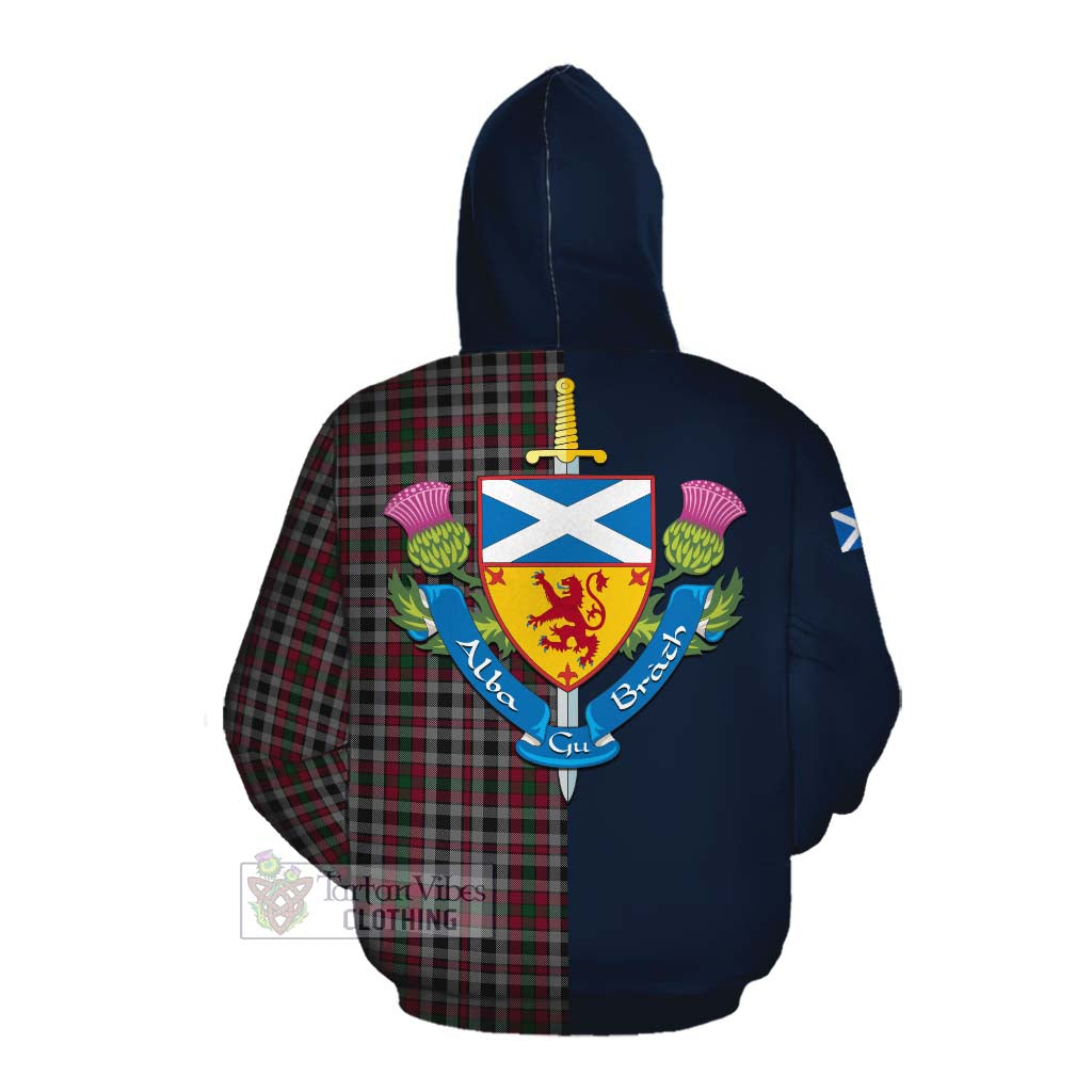 Borthwick Tartan Cotton Hoodie Alba with Scottish Lion Royal Arm Half Style Pullover Hoodie - Tartan Vibes Clothing