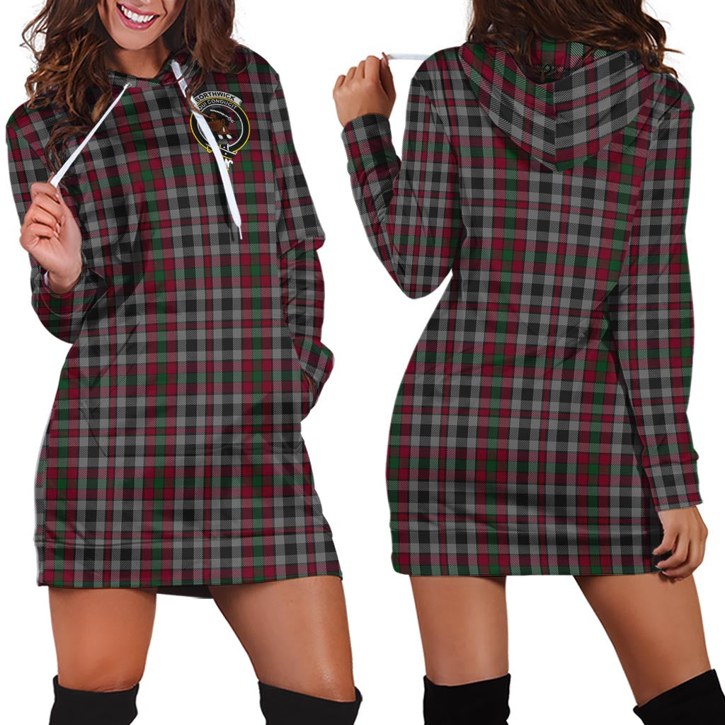 Borthwick Tartan Hoodie Dress with Family Crest - Tartan Vibes Clothing