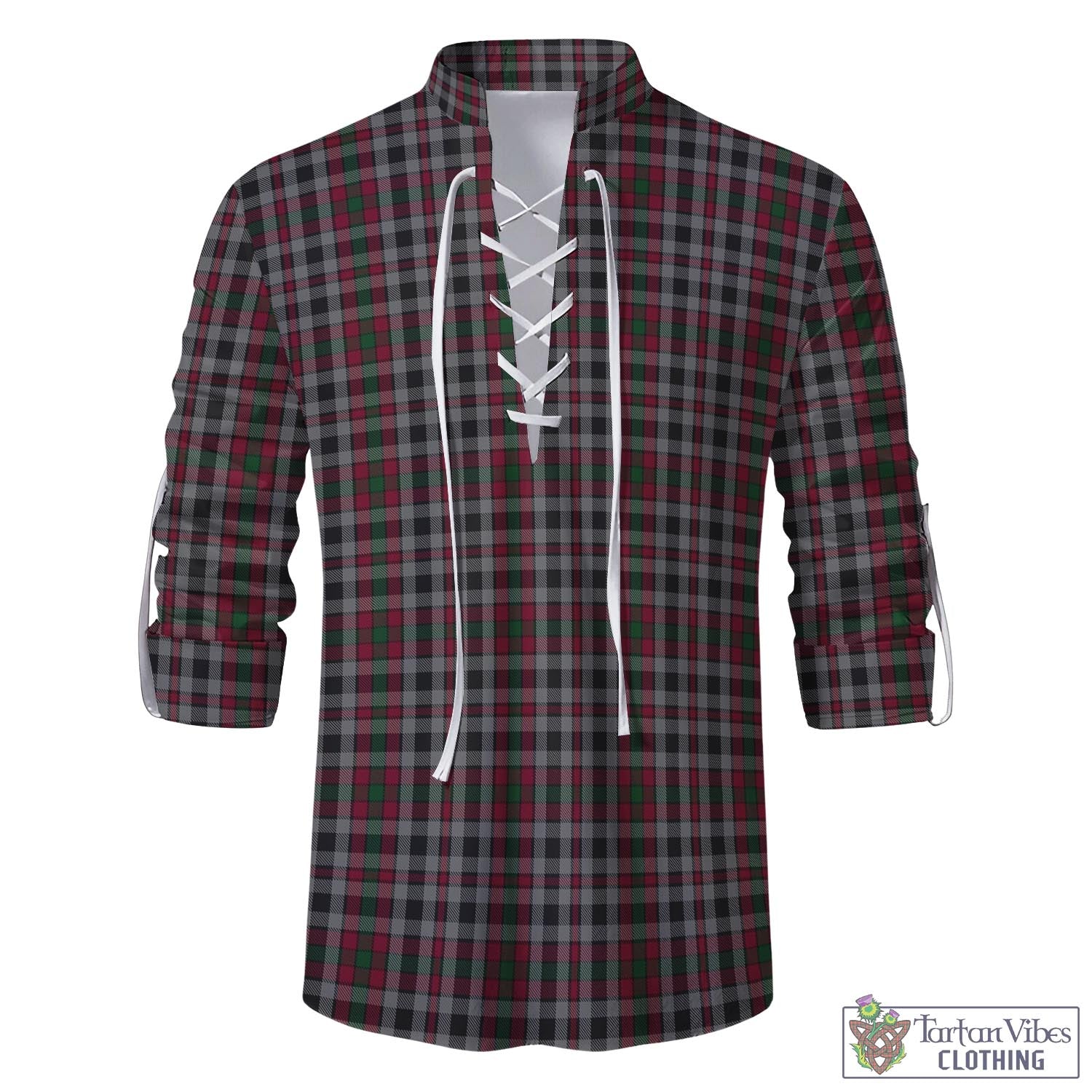 Borthwick Tartan Men's Scottish Traditional Jacobite Ghillie Kilt Shirt - Tartan Vibes Clothing