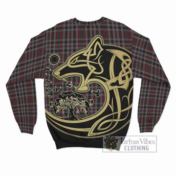 Borthwick Tartan Sweatshirt with Family Crest Celtic Wolf Style - Tartan Vibes Clothing