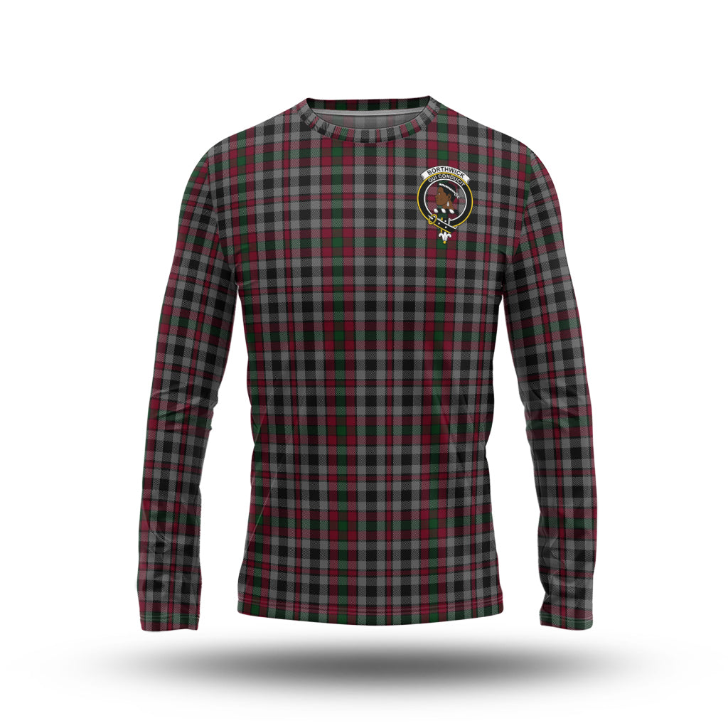 Borthwick Tartan Long Sleeve T-Shirt with Family Crest - Tartan Vibes Clothing