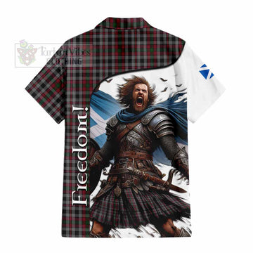 Tartan Vibes Clothing Borthwick Crest Tartan Short Sleeve Button Shirt Inspired by the Freedom of Scottish Warrior