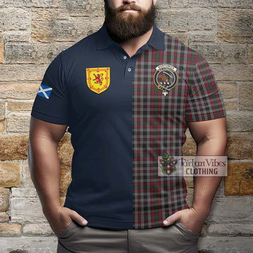 Borthwick Tartan Polo Shirt Alba with Scottish Lion Royal Arm Half Style - Tartan Vibes Clothing