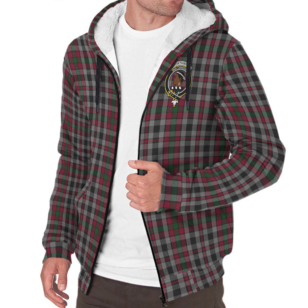 Borthwick Tartan Sherpa Hoodie with Family Crest - Tartan Vibes Clothing
