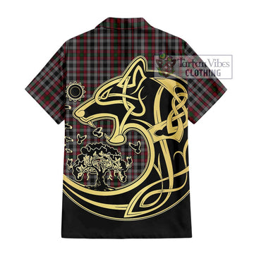 Borthwick Tartan Hawaiian Shirt with Family Crest Celtic Wolf Style - Tartan Vibes Clothing
