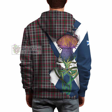Tartan Vibes Clothing Borthwick Tartan Family Crest Hoodie Scottish Thistle Celtic Inspired