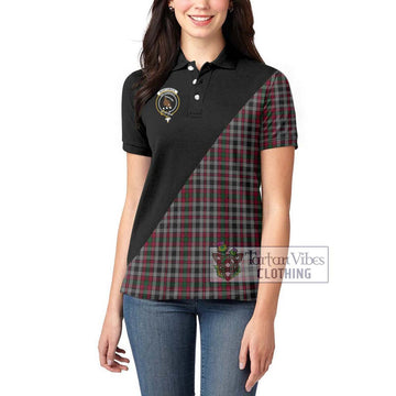 Borthwick Tartan Women's Polo Shirt with Family Crest and Military Logo Style - Tartan Vibes Clothing