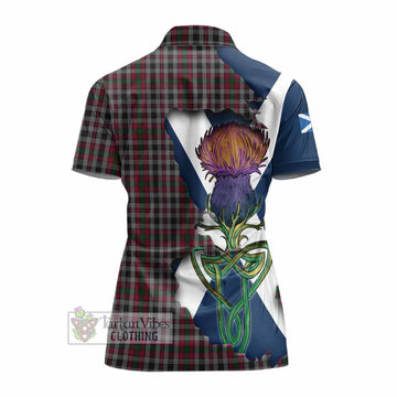 Tartan Vibes Clothing Borthwick Tartan Family Crest Women's Polo Shirt Scottish Thistle Celtic Inspired