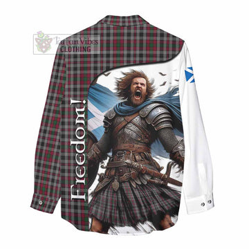 Borthwick Crest Tartan Women's Casual Shirt Inspired by the Freedom of Scottish Warrior - Tartan Vibes Clothing