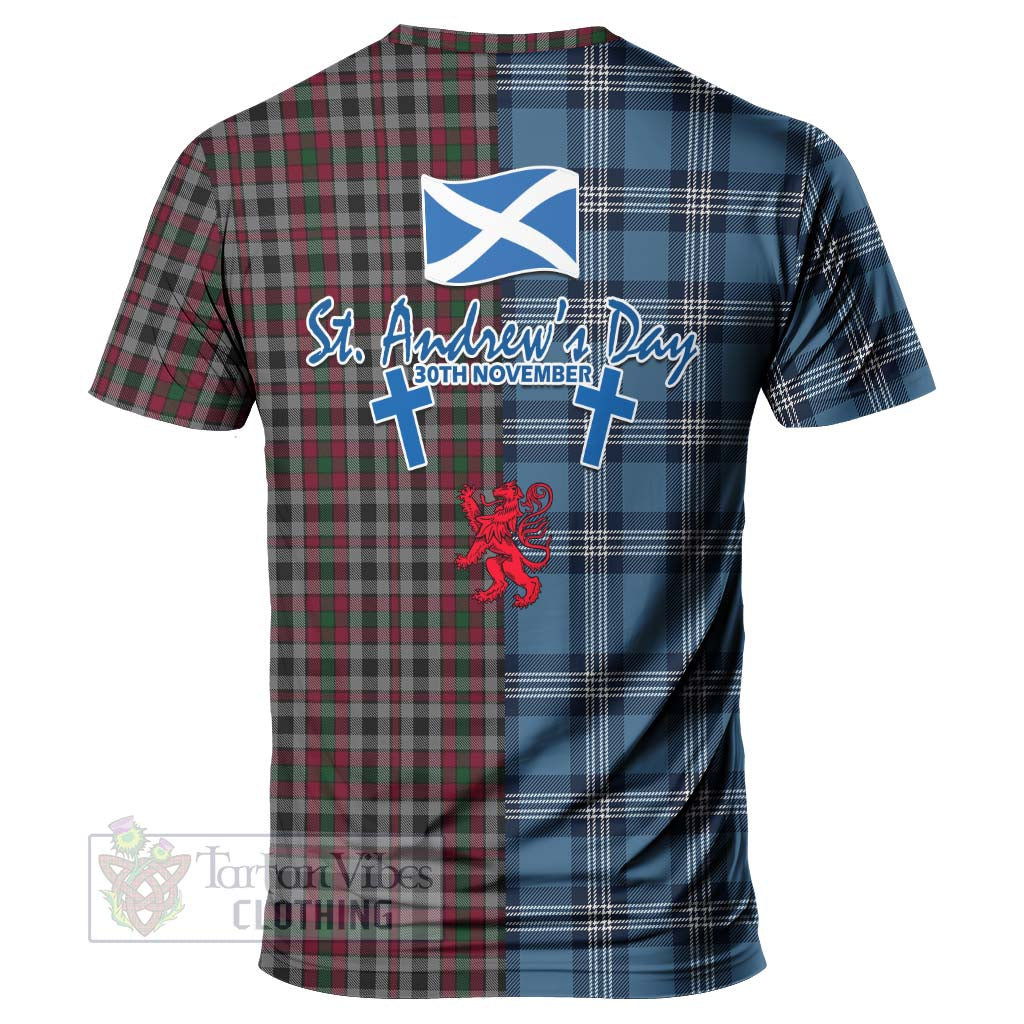 Borthwick Tartan T-Shirt Happy St. Andrew's Day Half Tartan Style - Tartan Vibes Clothing