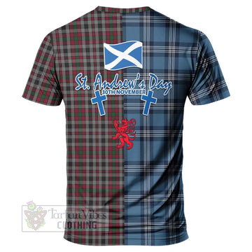Borthwick Tartan T-Shirt Happy St. Andrew's Day Half Tartan Style - Tartan Vibes Clothing