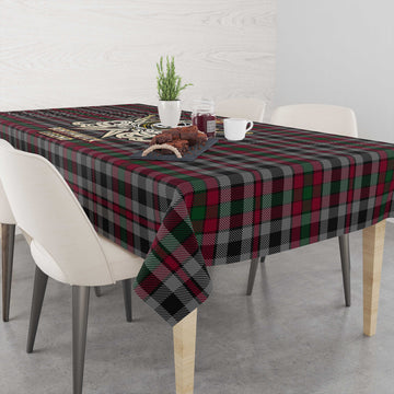 Borthwick Tartan Tablecloth with Clan Crest and the Golden Sword of Courageous Legacy - Tartan Vibes Clothing
