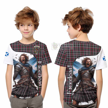 Tartan Vibes Clothing Borthwick Crest Tartan Kid T-Shirt Inspired by the Freedom of Scottish Warrior