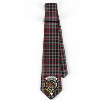 Borthwick Tartan Classic Necktie with Family Crest - Tartan Vibes Clothing