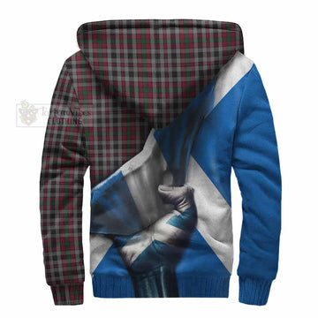 Borthwick Tartan Sherpa Hoodie with Family Crest Scotland Patriotic Style - Tartan Vibes Clothing