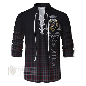 Borthwick Tartan Ghillie Kilt Shirt Featuring Alba Gu Brath Family Crest Celtic Inspired - Tartan Vibes Clothing