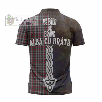 Borthwick Tartan Family Crest Zipper Polo Shirt Alba Gu Brath Be Brave Lion Ancient Style - Tartan Vibes Clothing