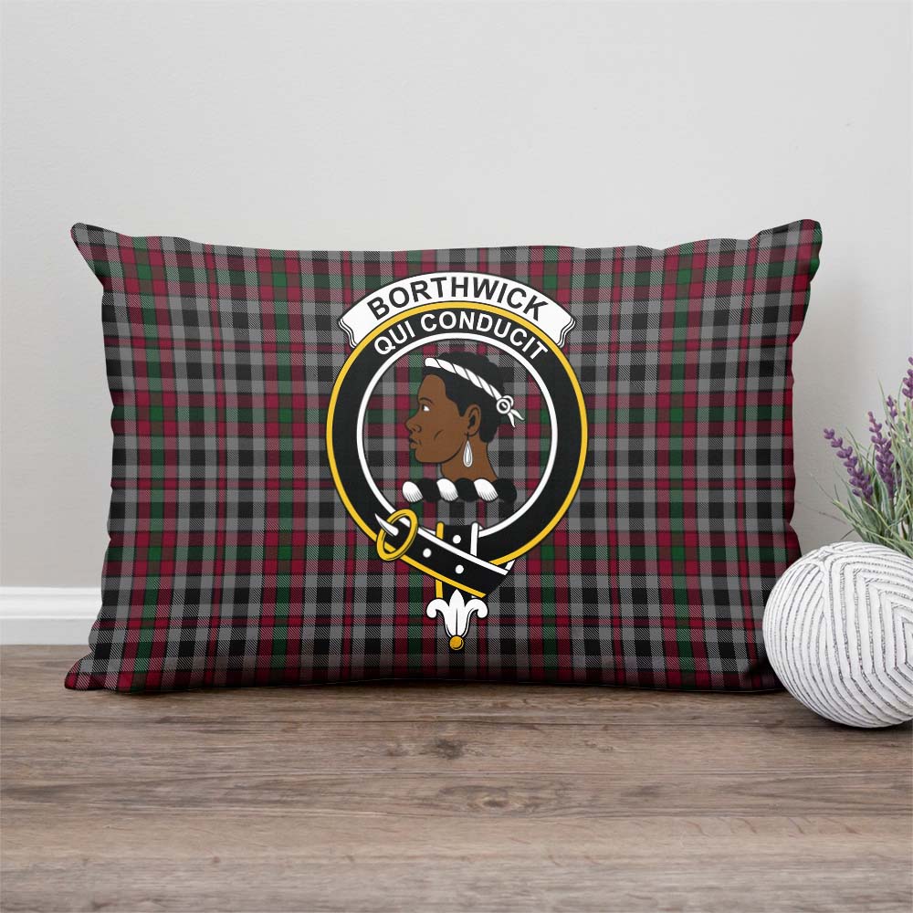 Borthwick Tartan Pillow Cover with Family Crest - Tartan Vibes Clothing