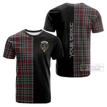 Tartan Vibes Clothing Borthwick Tartan Cotton T-shirt with Family Crest and Half Of Me Style