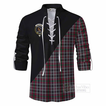 Borthwick Tartan Ghillie Kilt Shirt with Family Crest and Military Logo Style - Tartan Vibes Clothing