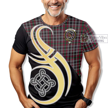 Borthwick Tartan T-Shirt with Family Crest and Celtic Symbol Style - Tartan Vibes Clothing