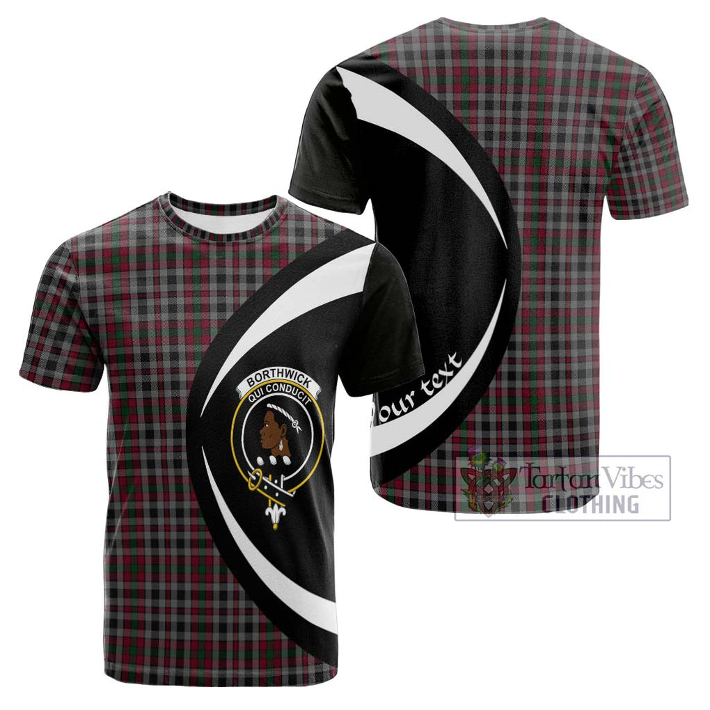 Borthwick Tartan Cotton T-shirt with Family Crest Circle Style Kid's Shirt - Tartan Vibes Clothing