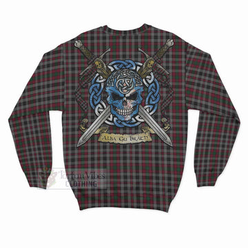 Borthwick Tartan Sweatshirt with Family Crest Celtic Skull Style - Tartan Vibes Clothing