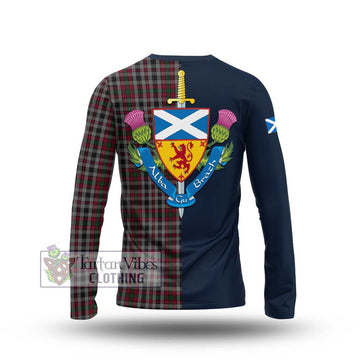 Borthwick Tartan Long Sleeve T-Shirt Alba with Scottish Lion Royal Arm Half Style - Tartan Vibes Clothing