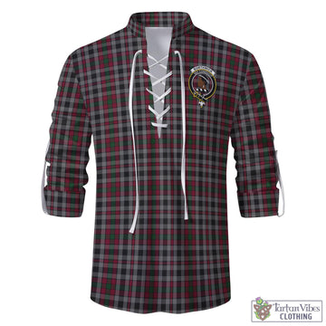 Borthwick Tartan Men's Scottish Traditional Jacobite Ghillie Kilt Shirt with Family Crest - Tartan Vibes Clothing