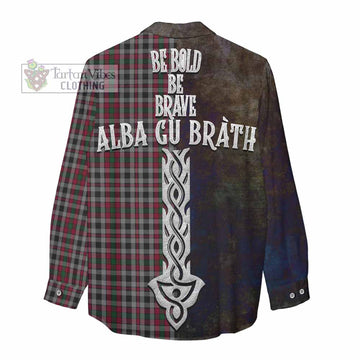 Borthwick Tartan Family Crest Women's Casual Shirt Alba Gu Brath Be Brave Lion Ancient Style - Tartan Vibes Clothing