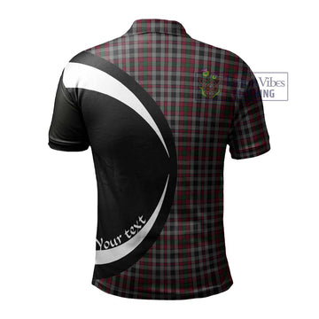 Borthwick Tartan Men's Polo Shirt with Family Crest Circle Style - Tartan Vibes Clothing