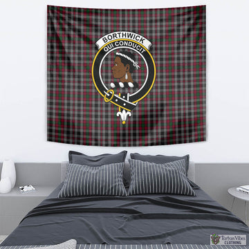 Borthwick Tartan Tapestry Wall Hanging and Home Decor for Room with Family Crest