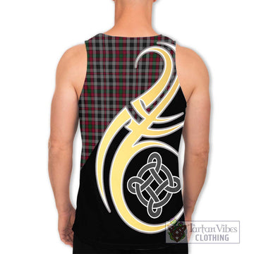 Borthwick Tartan Men's Tank Top with Family Crest and Celtic Symbol Style - Tartan Vibes Clothing