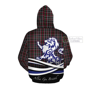 Borthwick Tartan Cotton Hoodie with Alba Gu Brath Regal Lion Emblem Pullover Hoodie - Tartan Vibes Clothing
