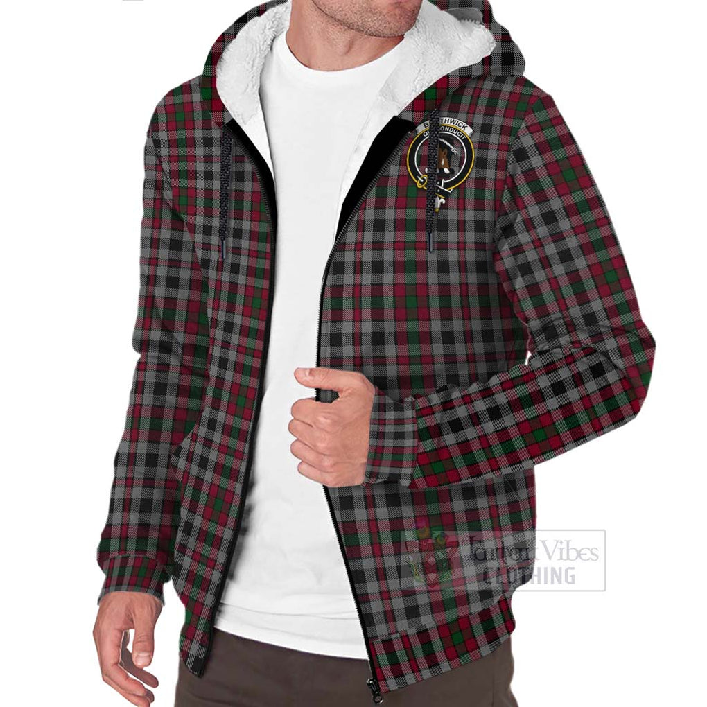 Borthwick Tartan Sherpa Hoodie with Family Crest Celtic Skull Style Unisex - Tartan Vibes Clothing