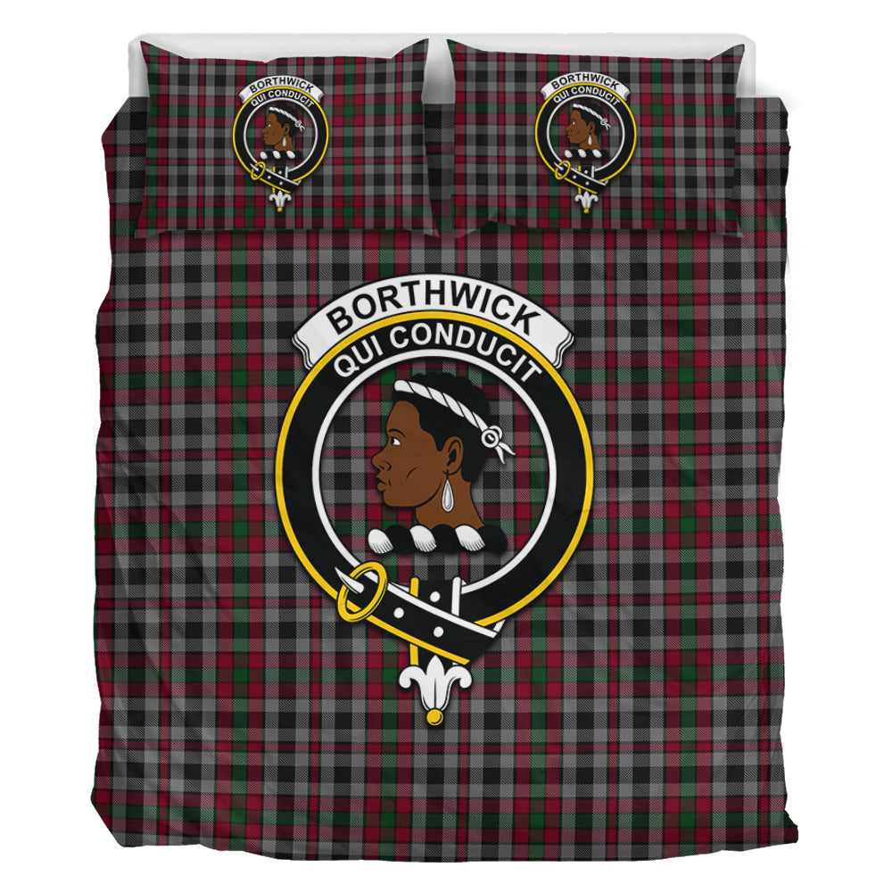 Borthwick Tartan Bedding Set with Family Crest - Tartan Vibes Clothing