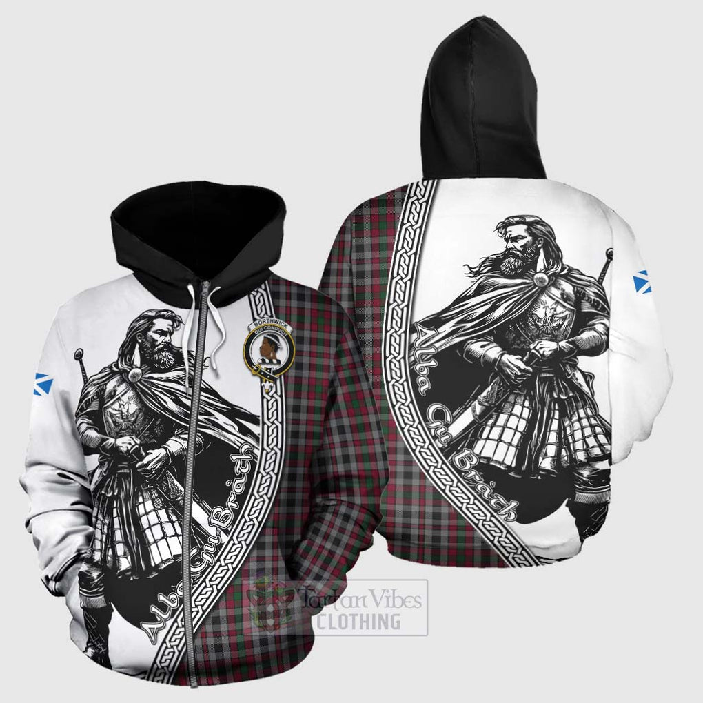 Borthwick Tartan Clan Crest Hoodie with Highlander Warrior Celtic Style - Tartan Vibes Clothing