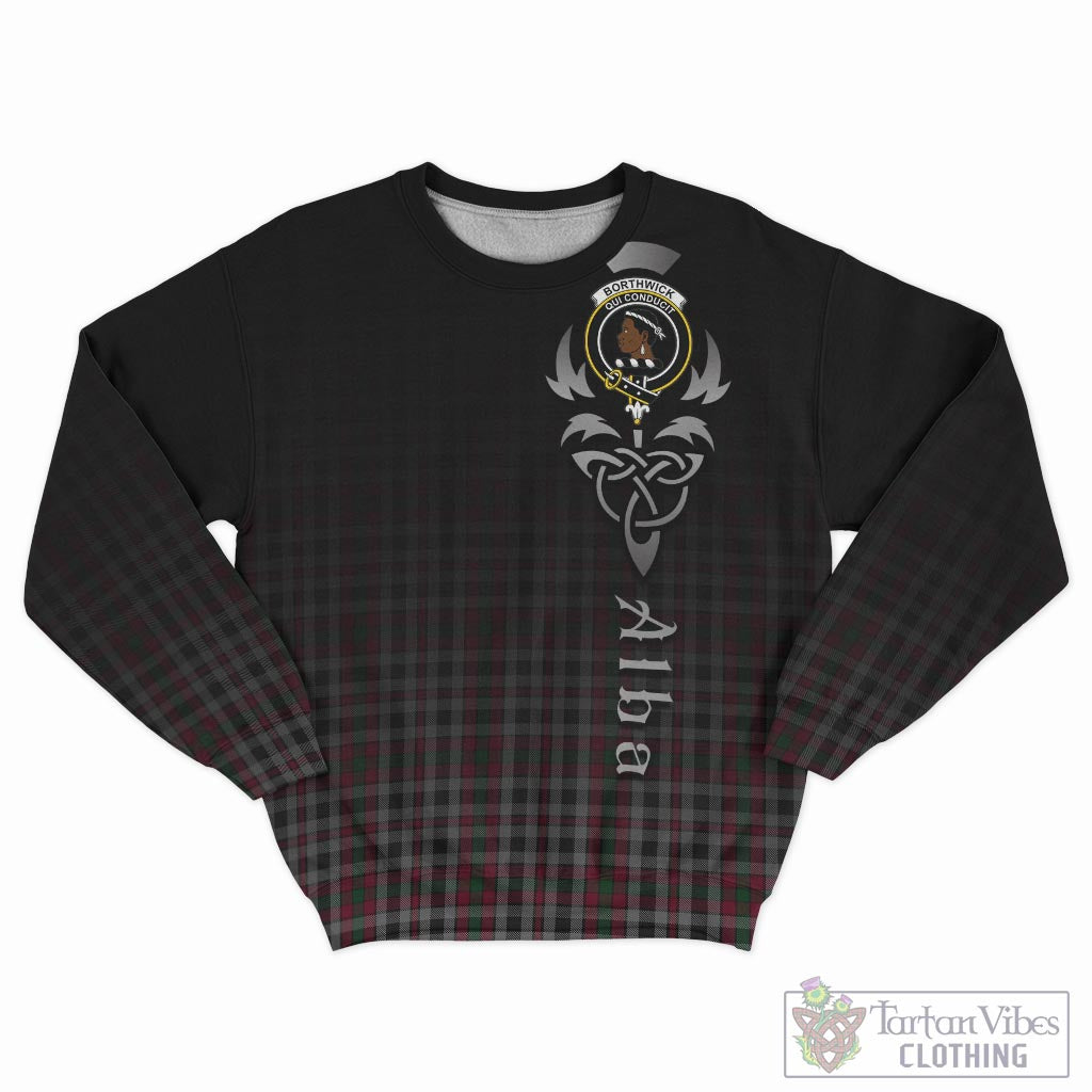 Tartan Vibes Clothing Borthwick Tartan Sweatshirt Featuring Alba Gu Brath Family Crest Celtic Inspired