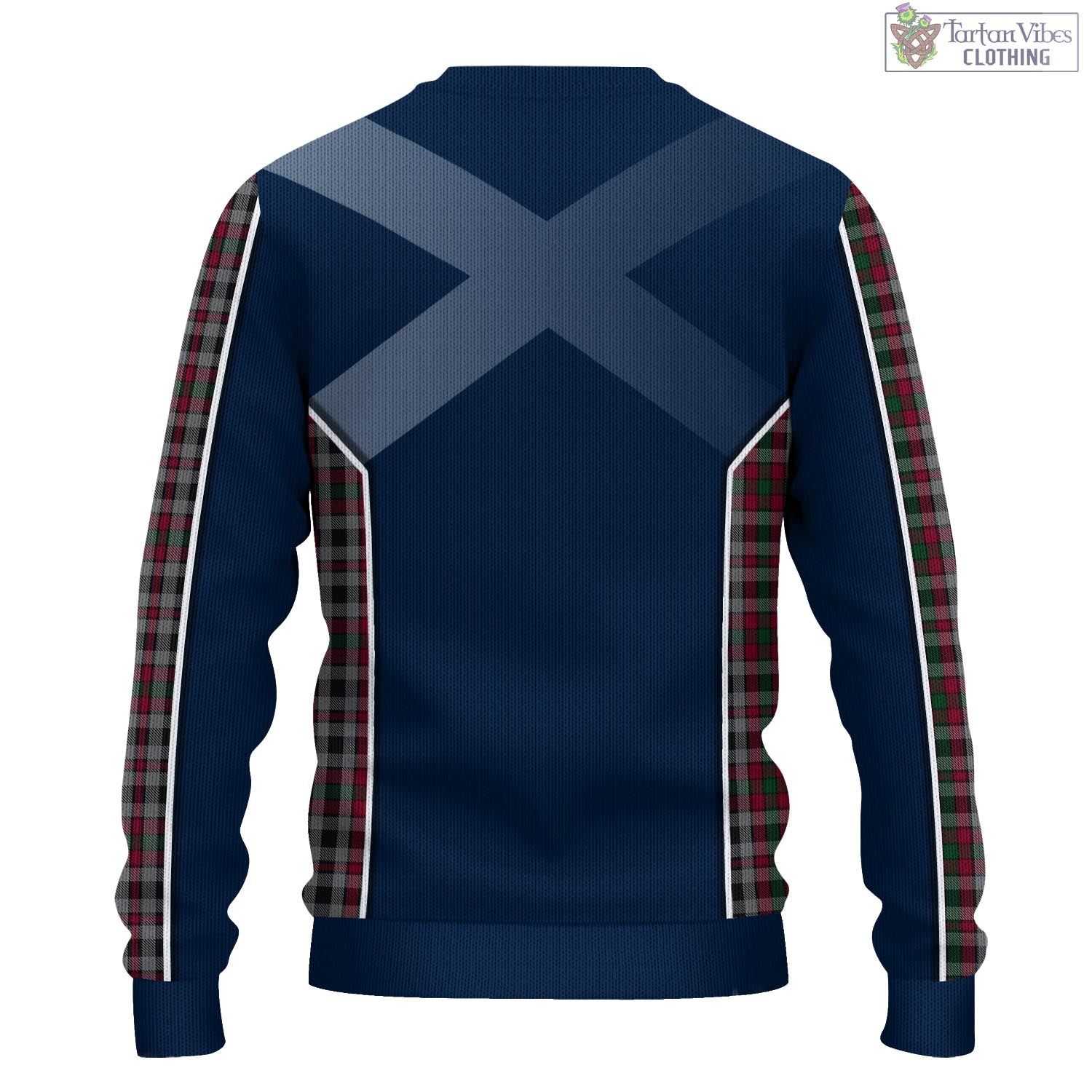 Borthwick Tartan Knitted Sweatshirt with Family Crest and Scottish Thistle Vibes Sport Style - Tartan Vibes Clothing